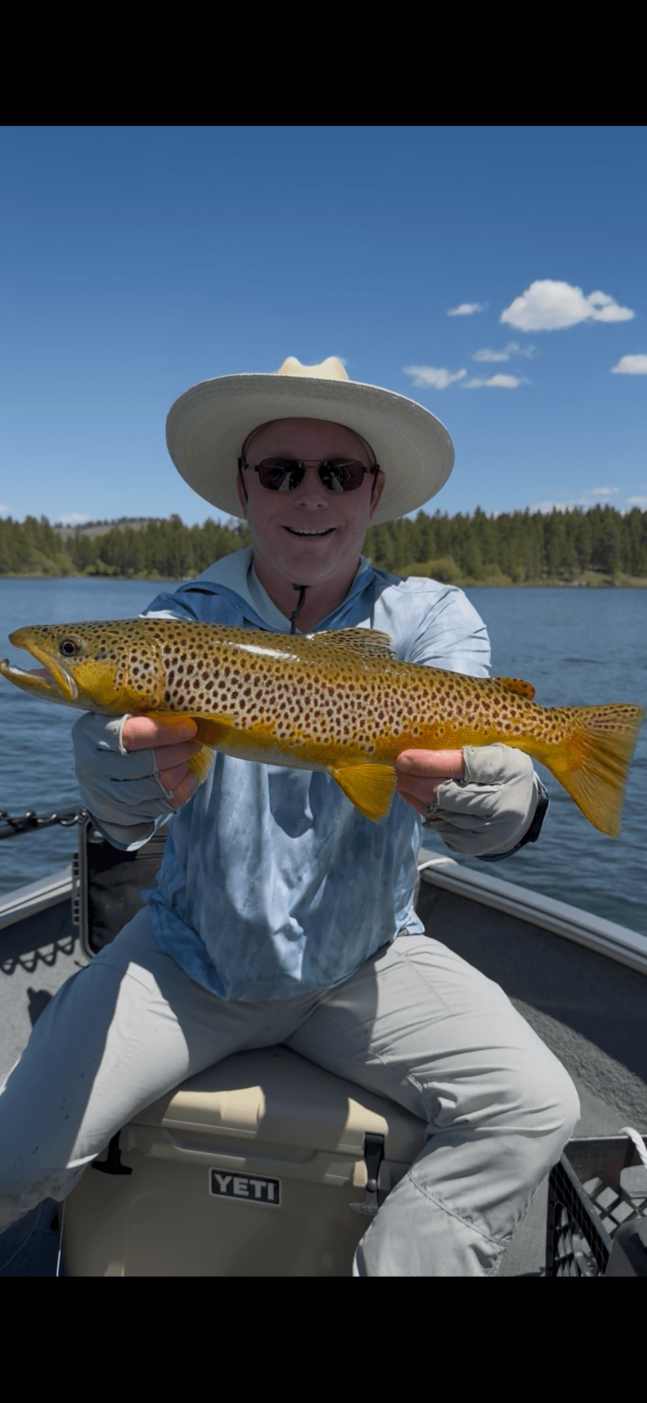 Trophy brown trout caught on Hebgen Lake